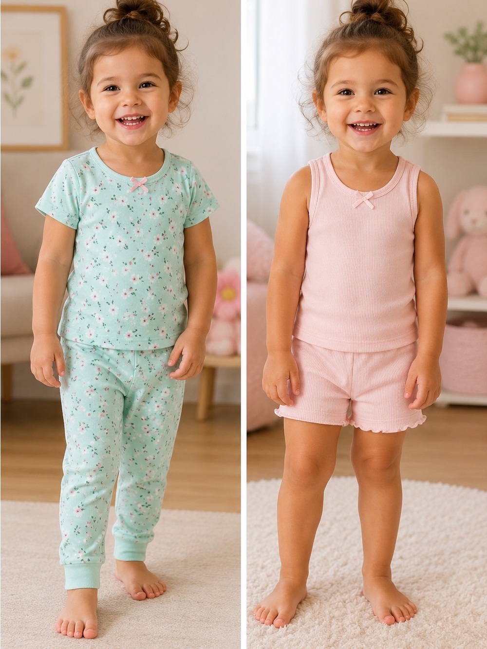 NWT Two Pair Girls 24 Mo. Rene Rofe Pajama Sets